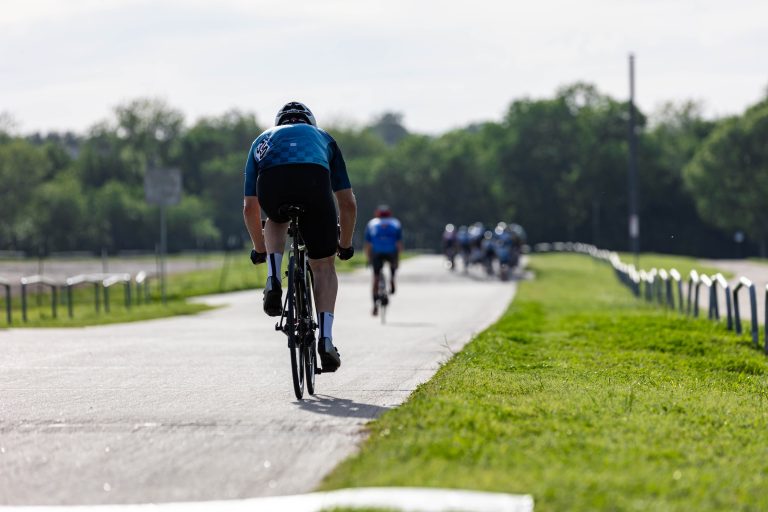 GO Get Organised bike Bath event - image of cyclist in a race