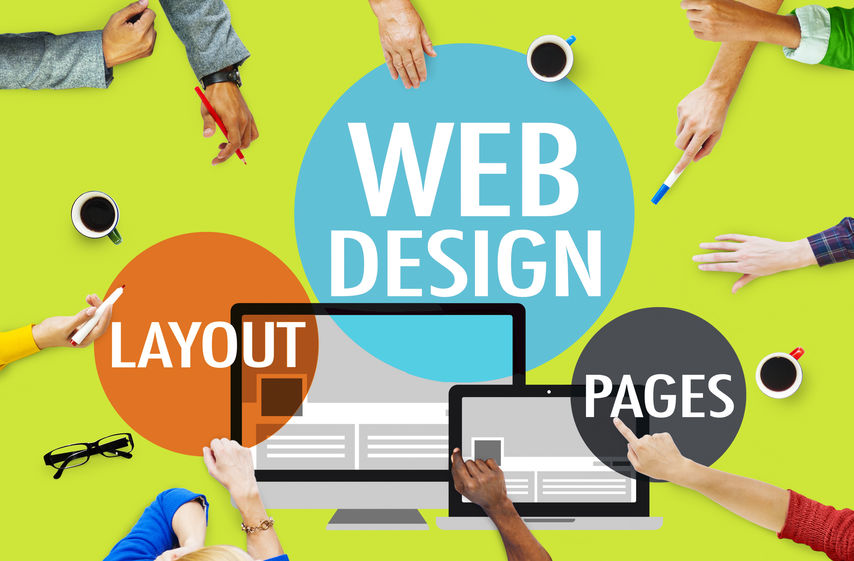 GO Get Organised blog post - image website design graphic circles of text with laptop screens