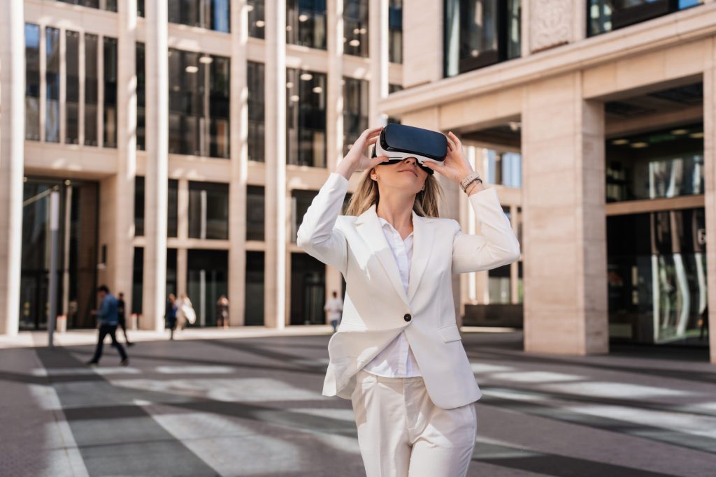 GO Get Organised blog Virtual Assistant in city wearing virtual mask